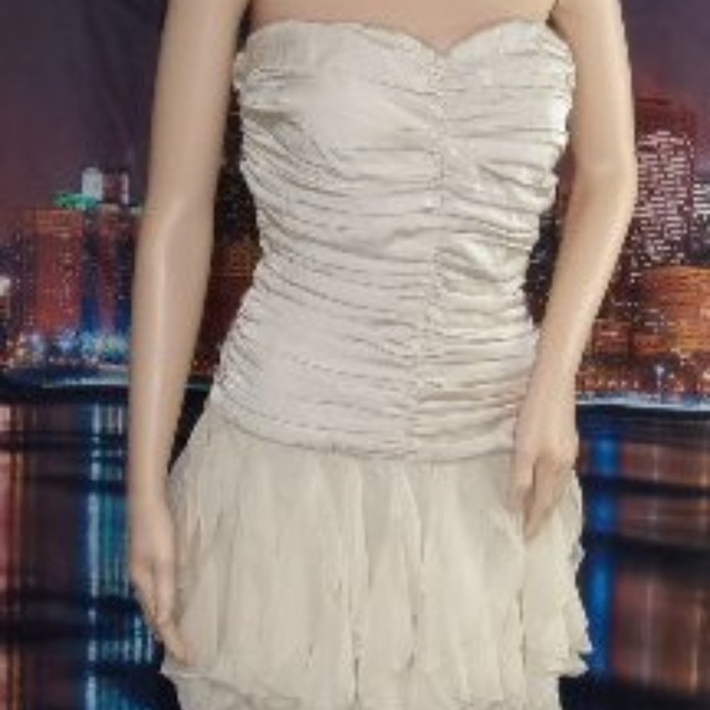 Cream colored prom dress